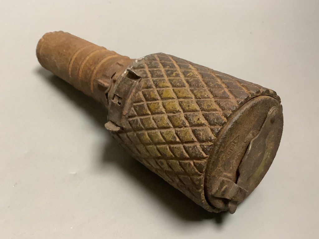 An inert WWII Russian RGD33 stick grenade. Please note - only available to UK buyers. Collection only - postage not available.